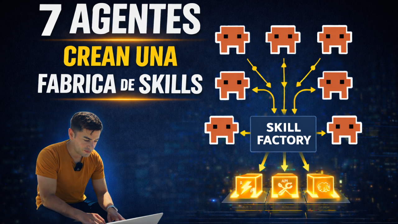 Claude Code Agent Teams: 7 Agentes IA Construyen una Fábrica de Skills